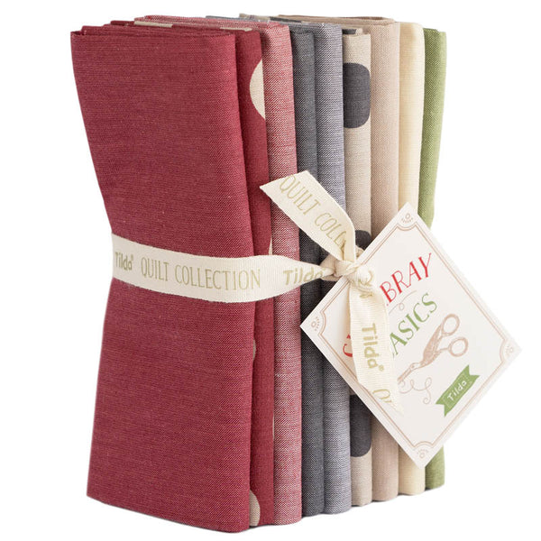 "Creating Memories"-  Tilda Seasonal Chambray 9 piece Fat Quarter Bundle Winter Hues