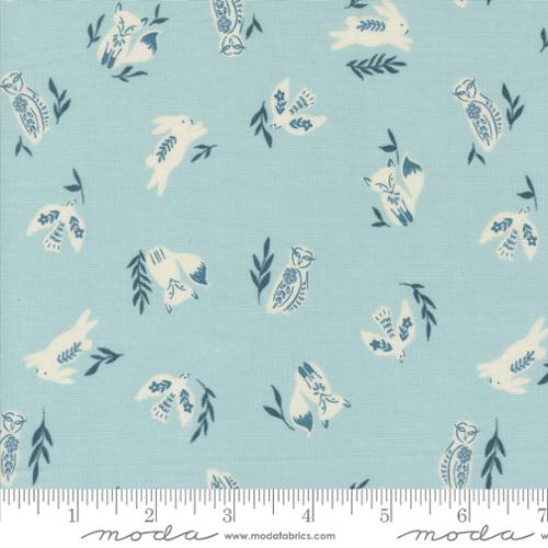 "Folk Lore"-Fable Friends Mist by Fancy That Design House for Moda