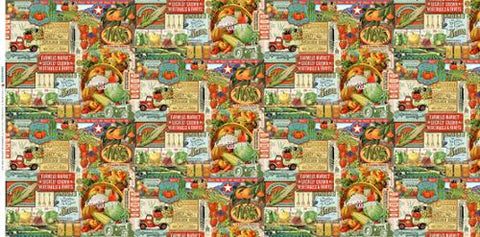 "Farm And Garden"-Collage Farm Vegetables by Cathe Holden for Moda