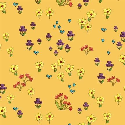 "Farm Days"  ITSY BITSY BLOOM YELLOW from Michael Miller Fabrics